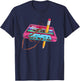 Vintage Rewinding Cassette Tape with Pencil Print T-Shirt - T-Shirt | Navy