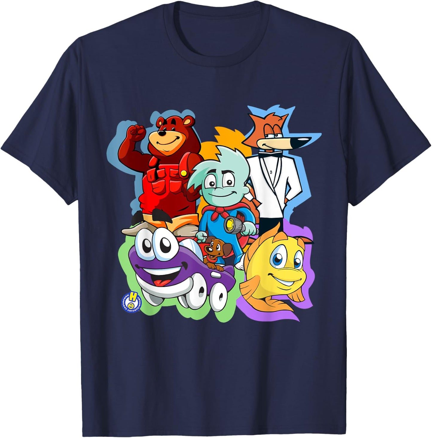 Humongous Entertainment: Humongous All-Stars T-Shirt - T-Shirt | Navy