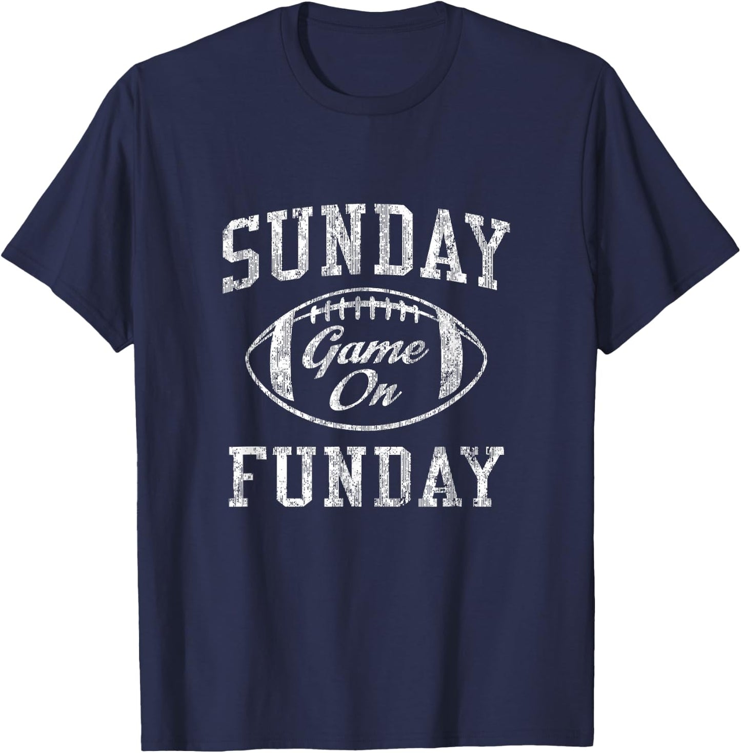 Vintage Sunday Funday T Shirt Dallas Football Retro T-Shirt - T-Shirt | Navy