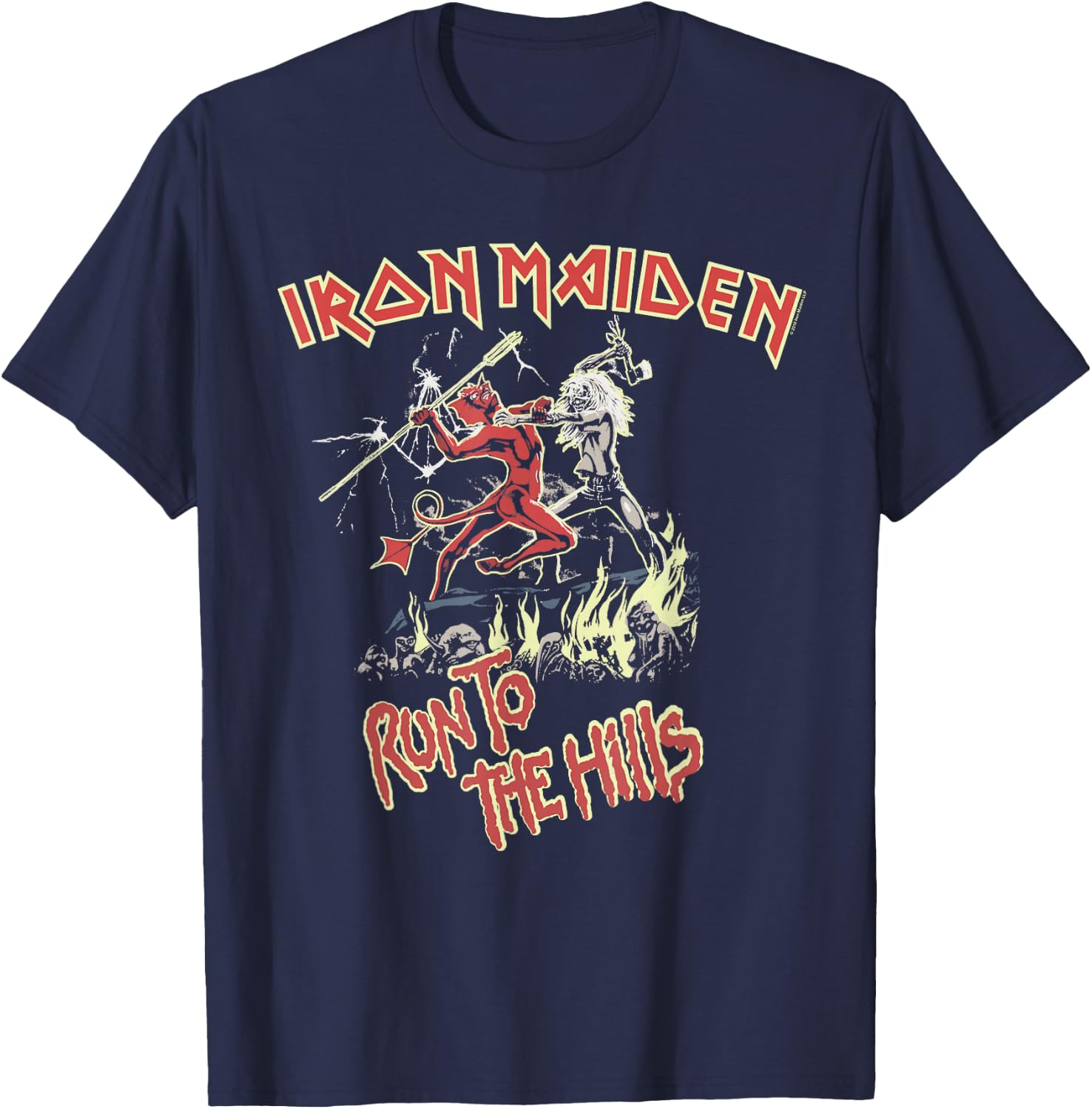 Iron Maiden - Run to the Hills T-Shirt - T-Shirt | Navy