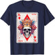Gothic Card Game Halloween Scary Horror King of Diamonds T-Shirt - T-Shirt | Navy