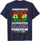 Celebrating Juneteenth 1865 Black Freedom Celebration T-Shirt - T-Shirt | Navy