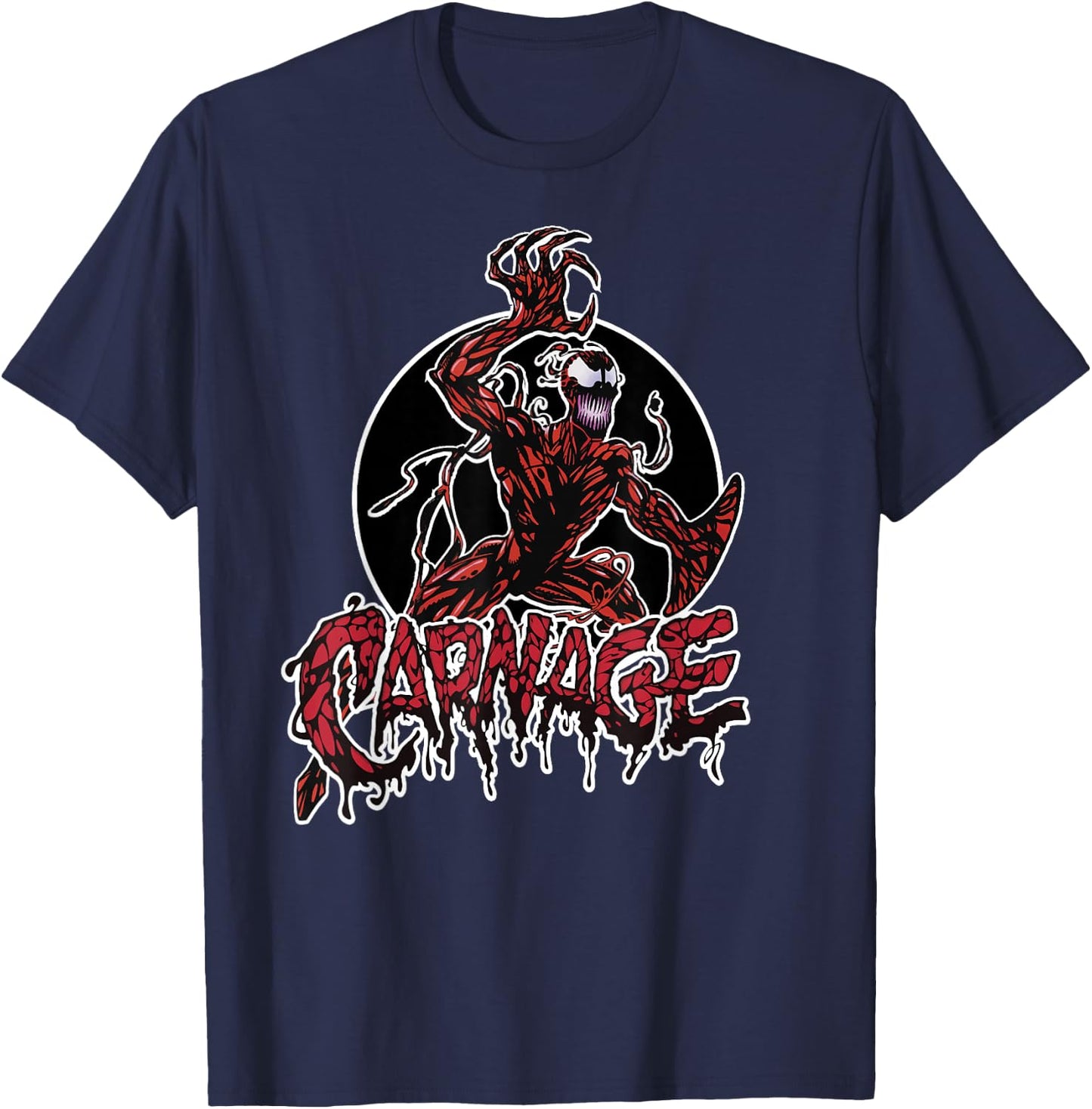 Marvel Carnage Portrait Logo T-Shirt - T-Shirt | Navy