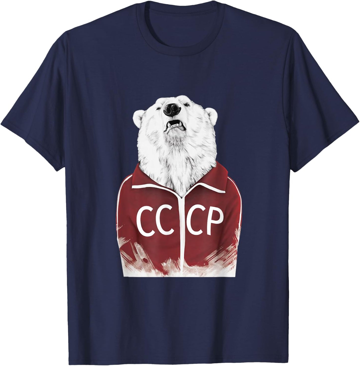 Russian Bear Russia Shirt CCCP Soviet Union USSR T-Shirt - T-Shirt | Navy