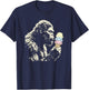 Bigfoot Ice Cream Funny Sasquatch Vintage Summer T-Shirt - T-Shirt | Navy