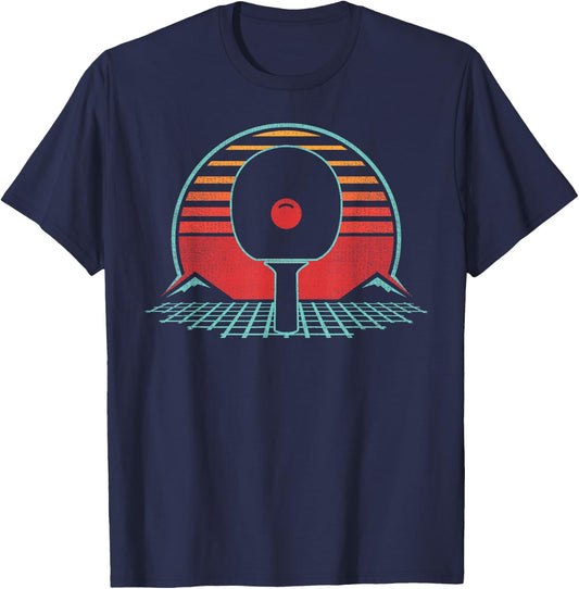 Ping Pong Retro Vintage 80s Style Table Tennis Gift T-Shirt - T-Shirt | Navy