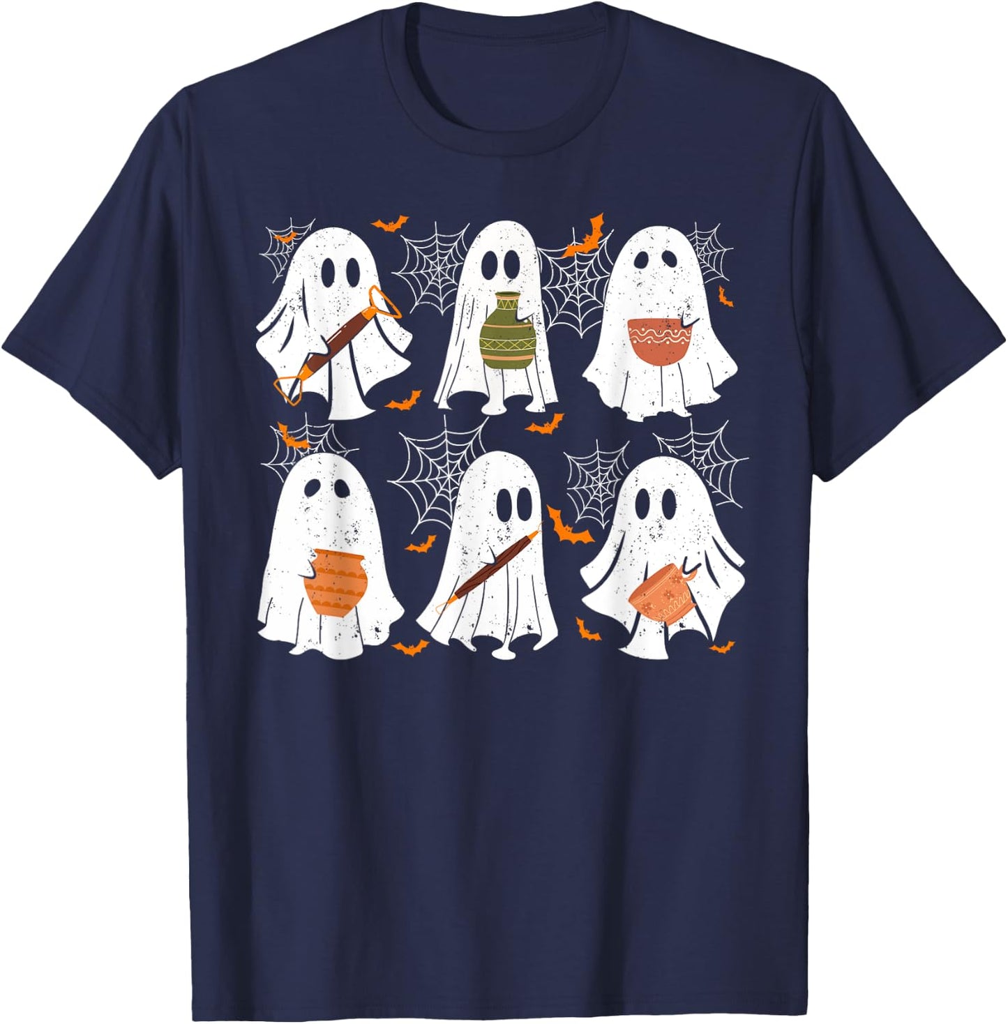 Pottery Ghost Ceramic Artist Halloween Costume Women T-Shirt - T-Shirt | Navy