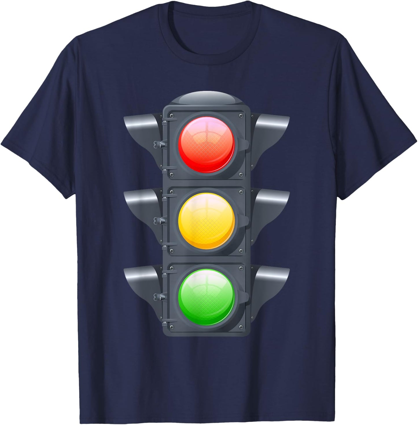 Green Traffic Light Signal Lover Stop Caution Go T Shirt T-Shirt - T-Shirt | Navy