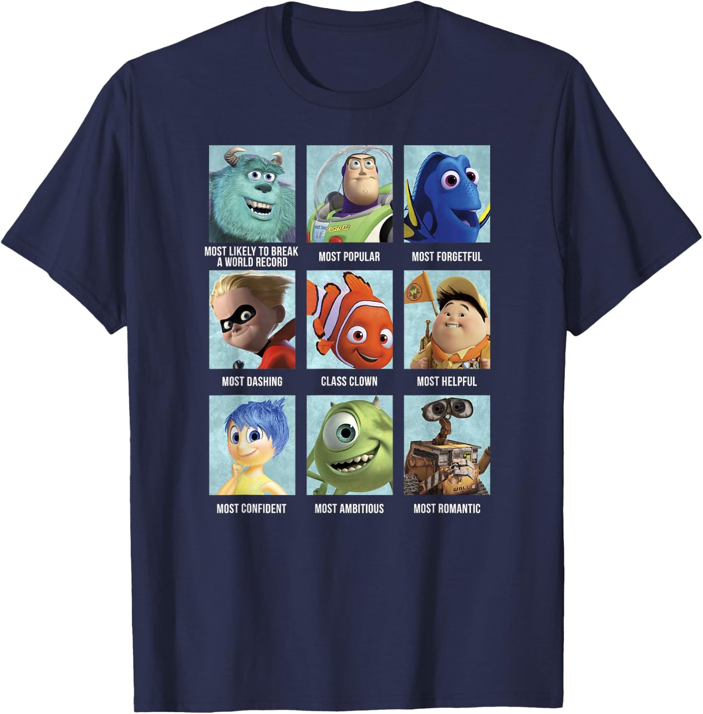 Disney Pixar Collection Movie Characters Best Of Class T-Shirt - T-Shirt | Navy