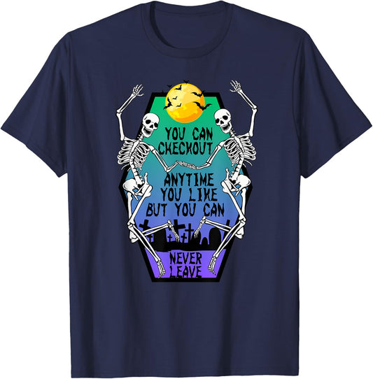 Halloween dark desert high skeleton T-Shirt - T-Shirt | Navy