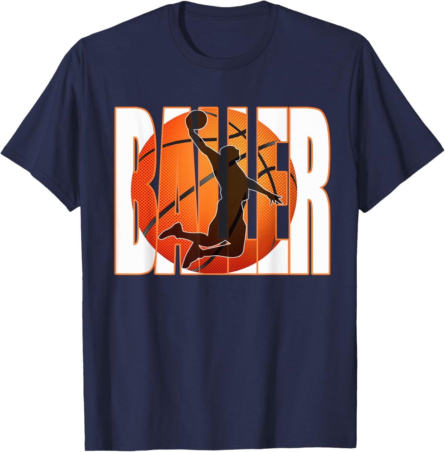 Men's Basketball Baller Shirt for Boys Or Teens T-Shirt - T-Shirt | Navy