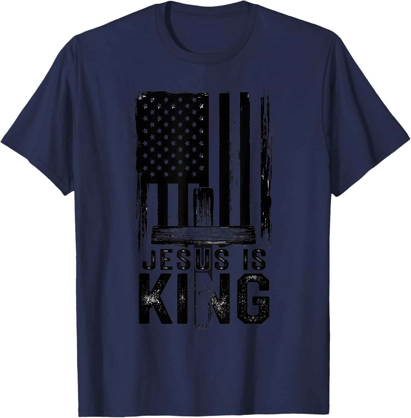 Christian Jesus is King T-Shirt - T-Shirt | Navy