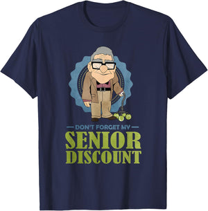 Senior Discount Grumpy Old Man T-Shirt - T-Shirt | Navy