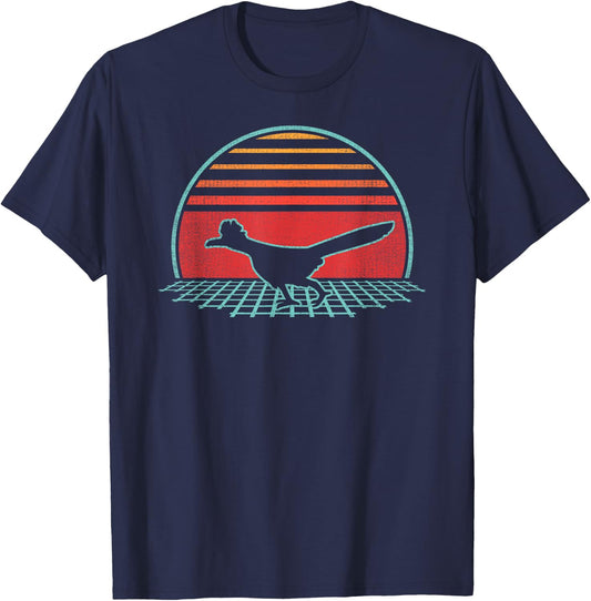 Roadrunner Lover Animal Retro Vintage 80s Style T-Shirt - T-Shirt | Navy