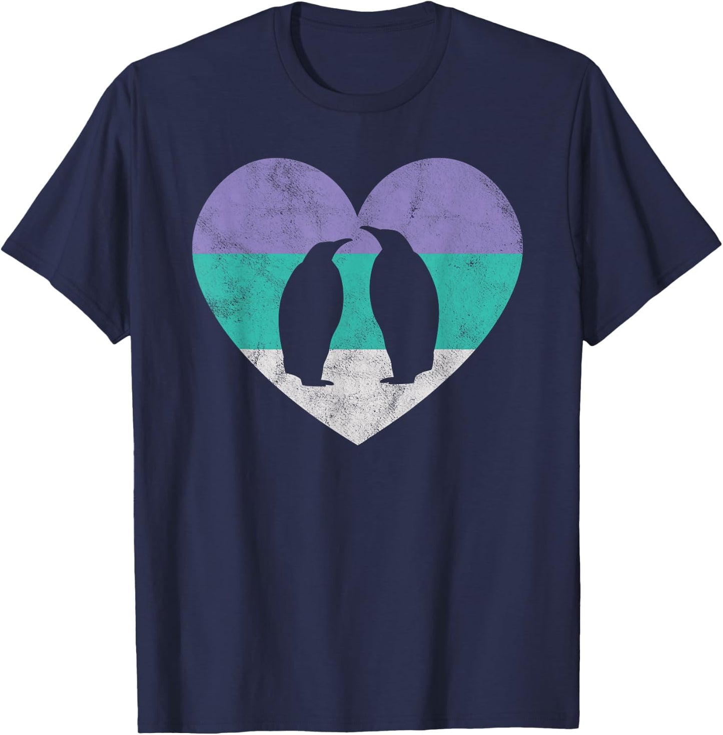 Cute Couples Gift Shirt & Girls | Penguins T-Shirt - T-Shirt | Navy