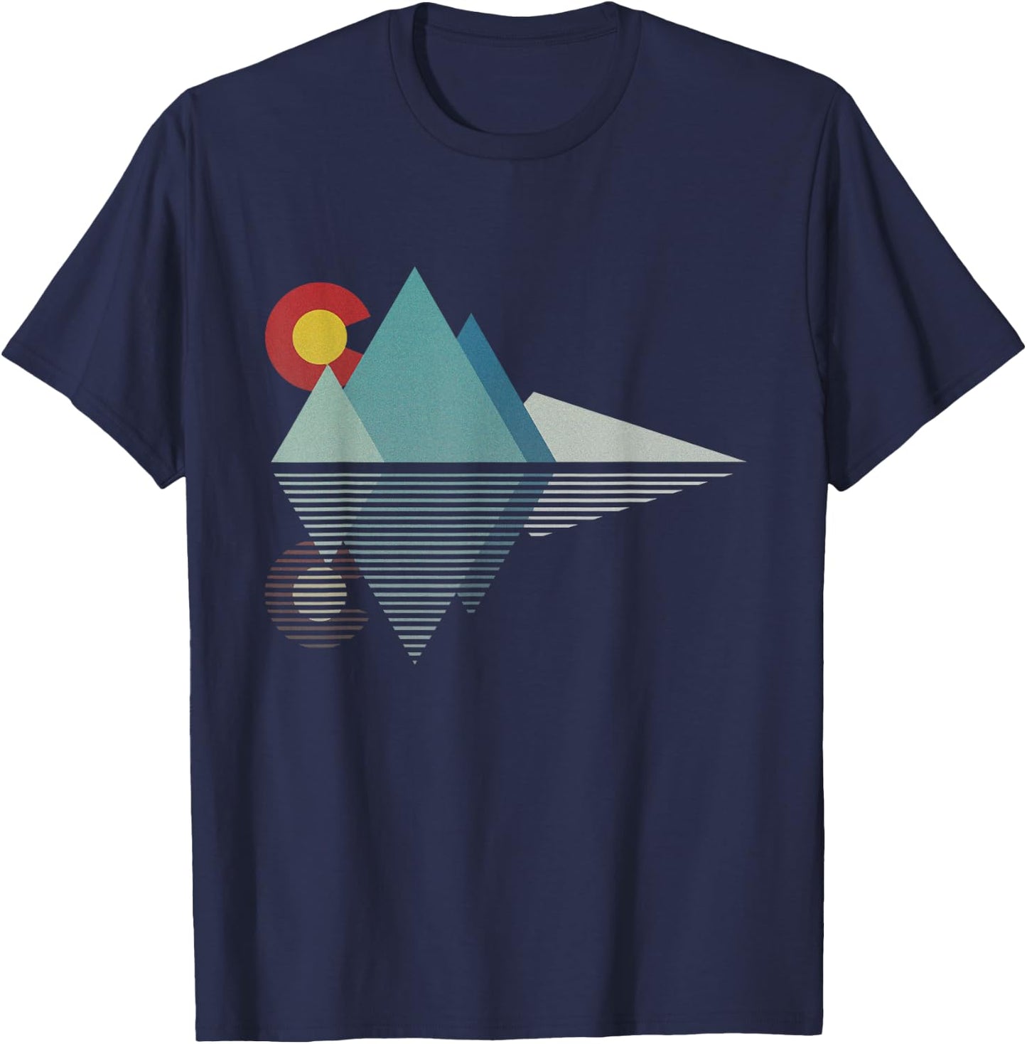 Colorado Flag Mountain T-Shirt - T-Shirt | Navy