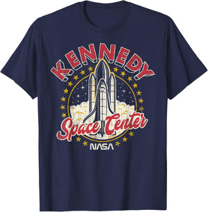 NASA Kennedy Space Center Red 3D T-Shirt - T-Shirt | Navy