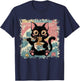 Cat Ramen Gaming Japanese Funny Graphic Kawaii Cat Anime T-Shirt - T-Shirt | Navy