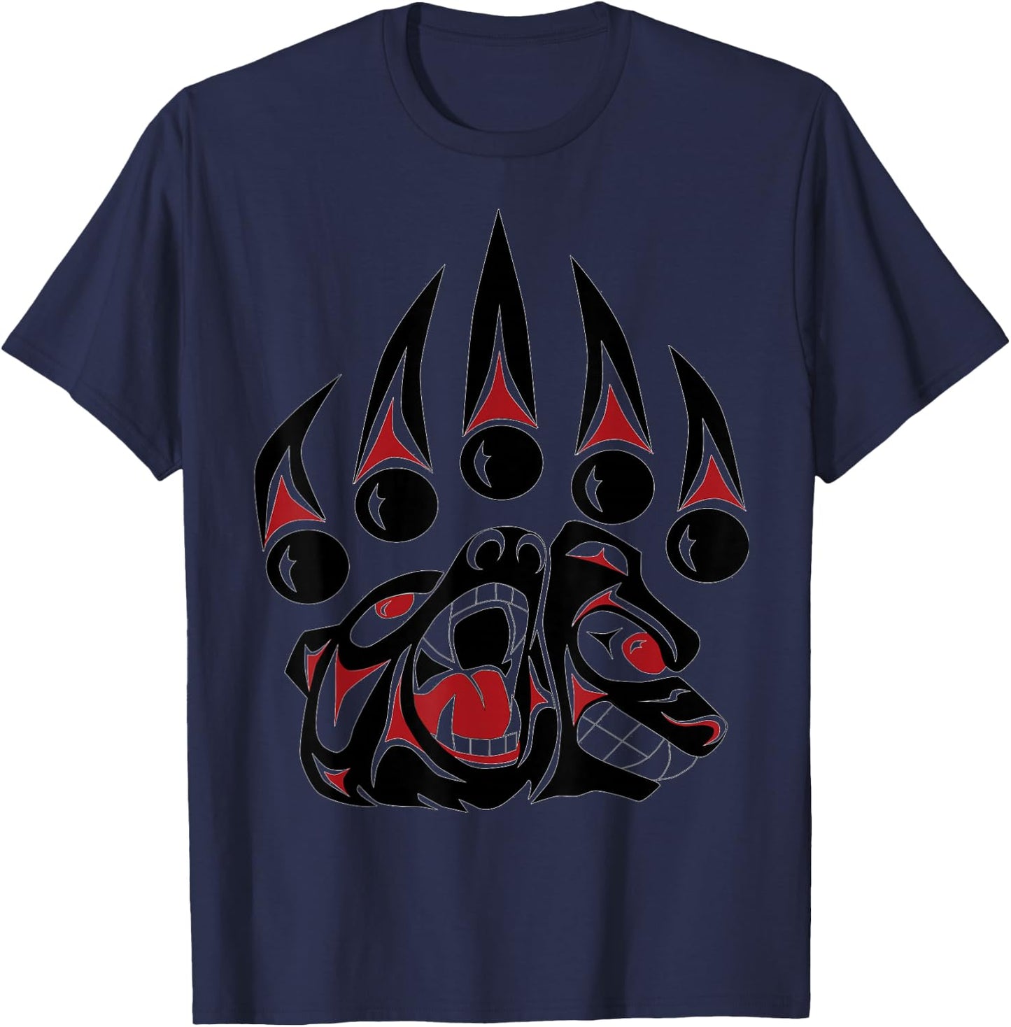 Native American Bear Claw T Shirt T-Shirt - T-Shirt | Navy