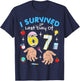 Funny I Survived Six Seven Meme Last Day School Teacher Kids T-Shirt - T-Shirt | Navy