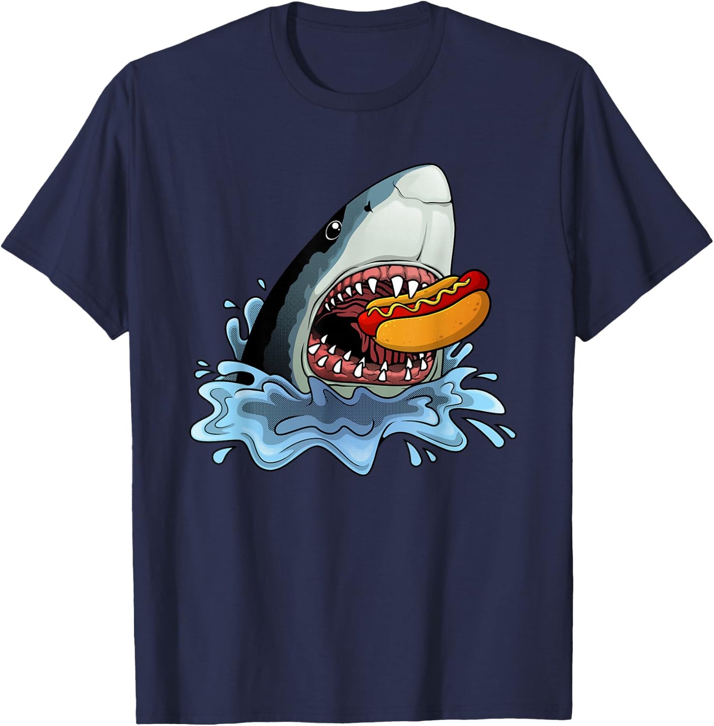 Cool Hot Dog Art Women Kids Hotdog Lovers Hot Dog T-Shirt - T-Shirt | Navy
