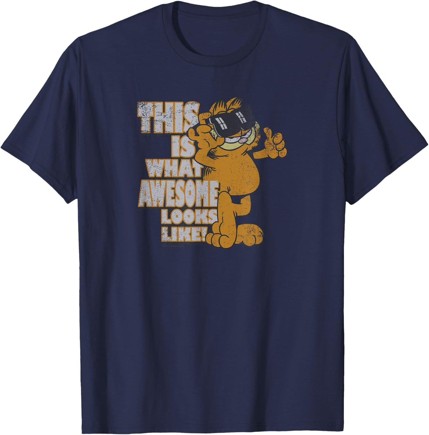 Garfield Awesome T-Shirt - T-Shirt | Navy