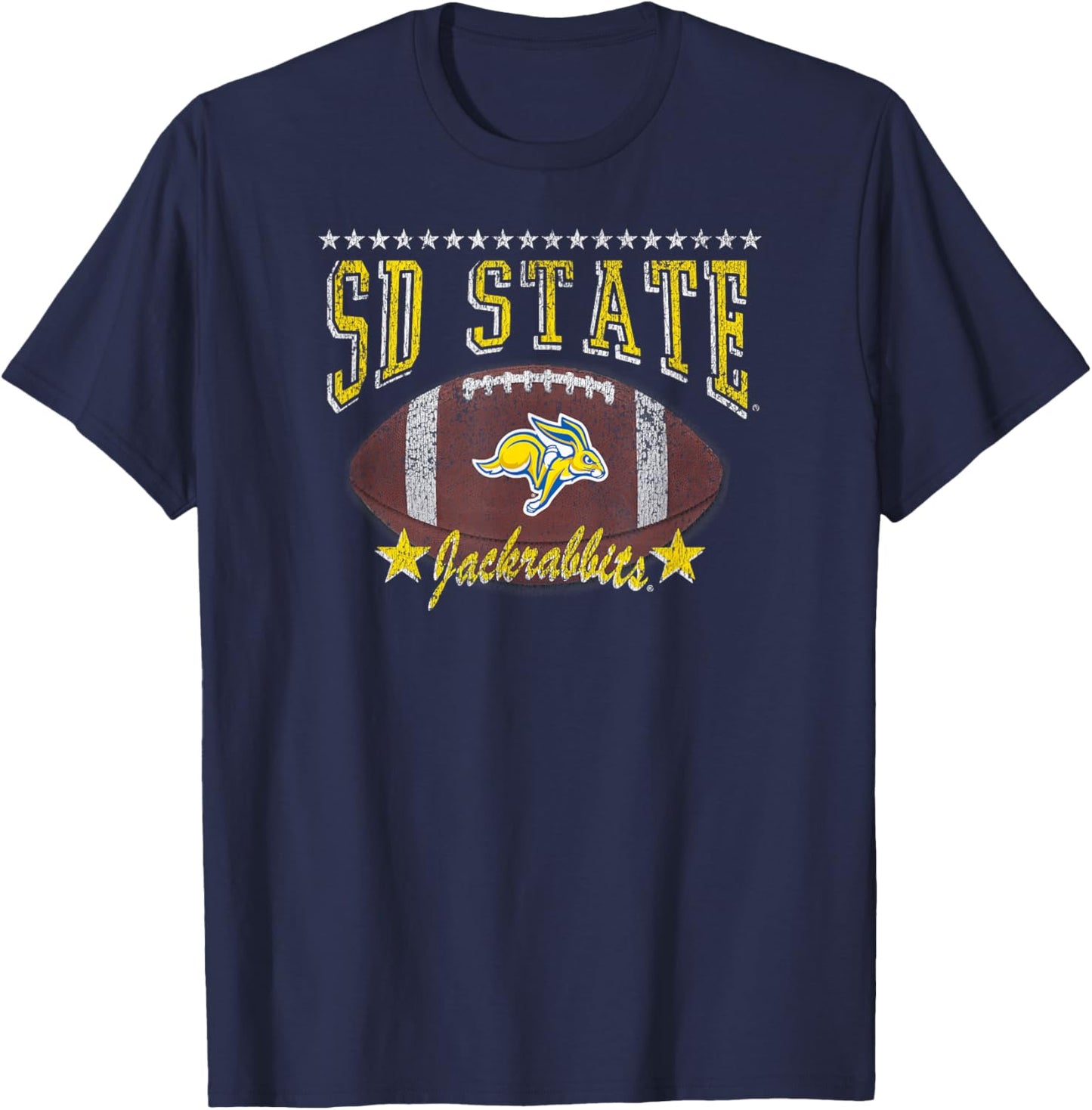 South Dakota State Jackrabbits Football Vintage Stars Royal T-Shirt - T-Shirt | Navy