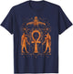 Ankh Egyptian Sacred Geometry Metatrons Cube Shirt T-Shirt - T-Shirt | Navy