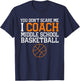 Middle School Basketball Coach Shirt Gift Men Women T-Shirt - T-Shirt | Navy
