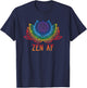 Funny Lotus Flower Zen AF Sarcastic Yoga Lover Shirt T-Shirt - T-Shirt | Navy