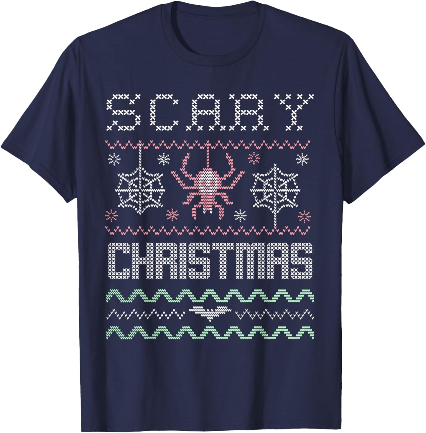 Creepy Scary Xmas - Pastel Goth Ugly Christmas T-Shirt - T-Shirt | Navy