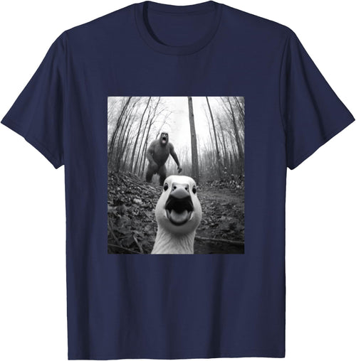 Silly Goose Bigfoot Selfie Funny Duck Men Women Kids Animal