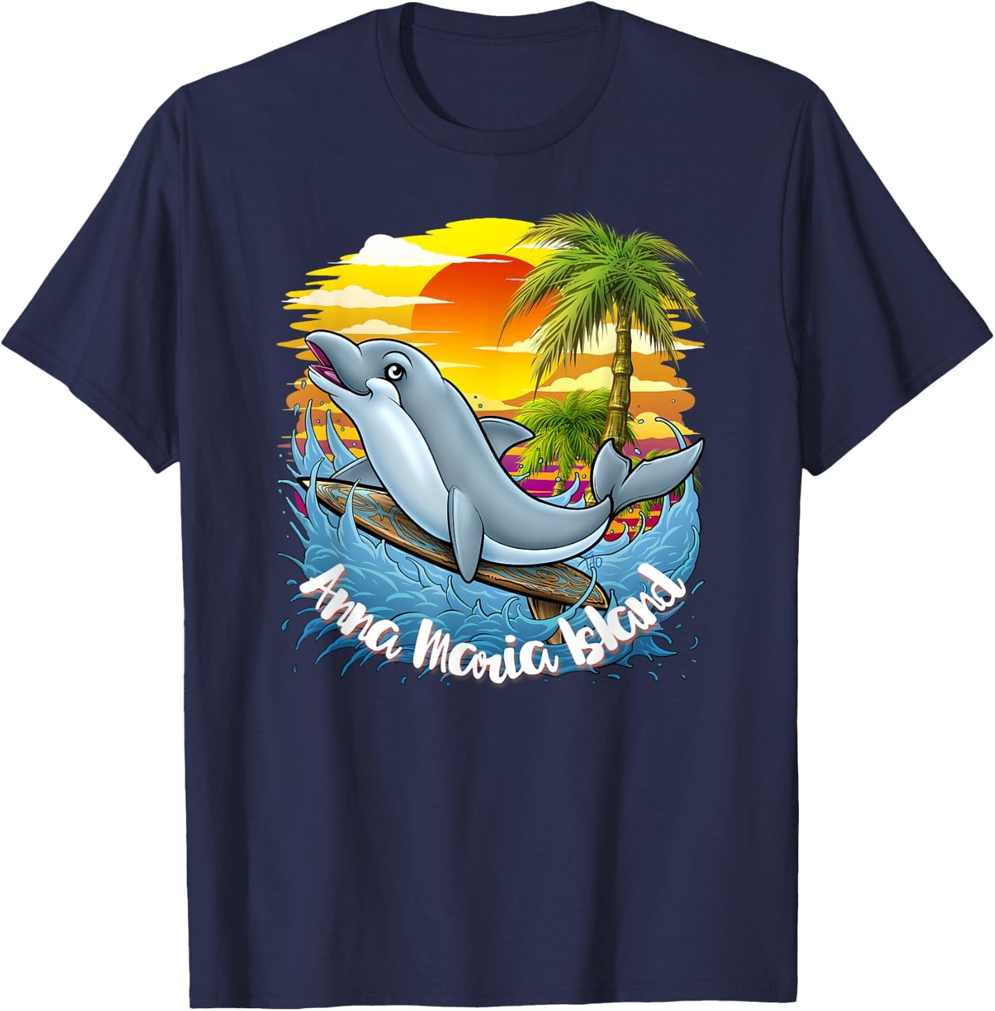 Anna Maria Island Beach Shirt Spring Break Florida T-Shirt - T-Shirt | Navy