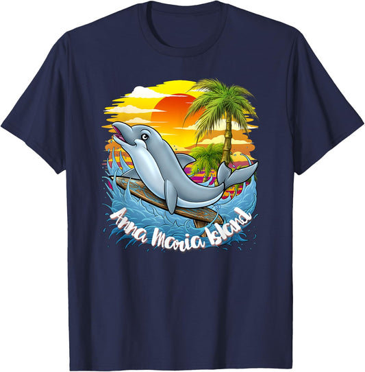 Anna Maria Island Beach Shirt Spring Break Florida T-Shirt - T-Shirt | Navy