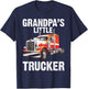 Boys Kids Semi Truck Grandpa's Little Trucker T-Shirt - T-Shirt | Navy