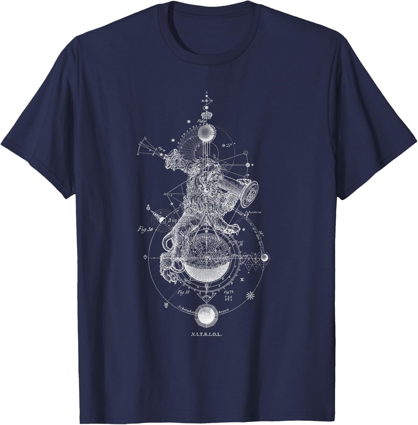 Vitriol - Sol in Leo - Occult Sacred Geometry T-Shirt - T-Shirt | Navy