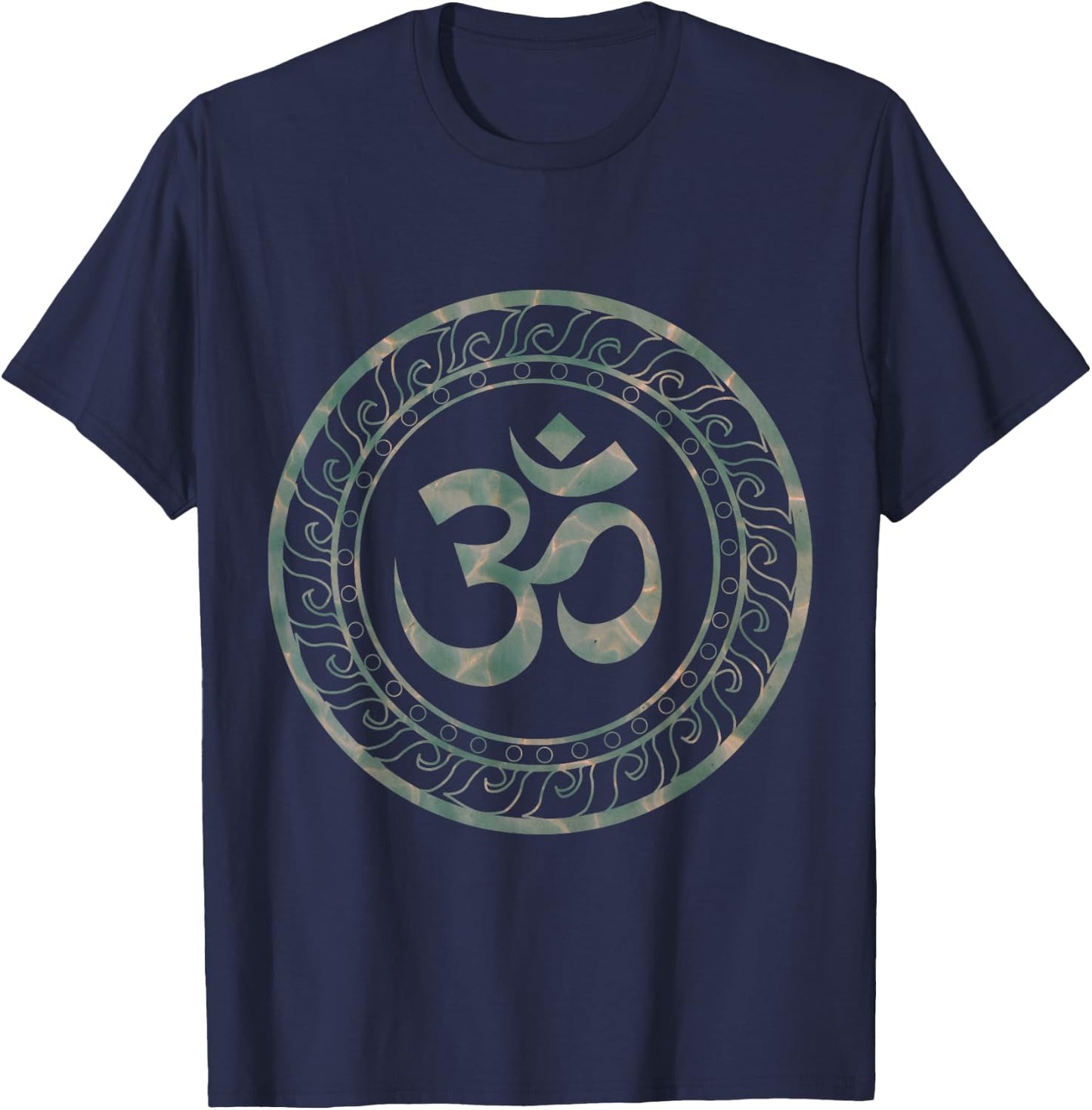 Om Ohm Aum Symbol Spiritual Yoga T-Shirt - T-Shirt | Navy