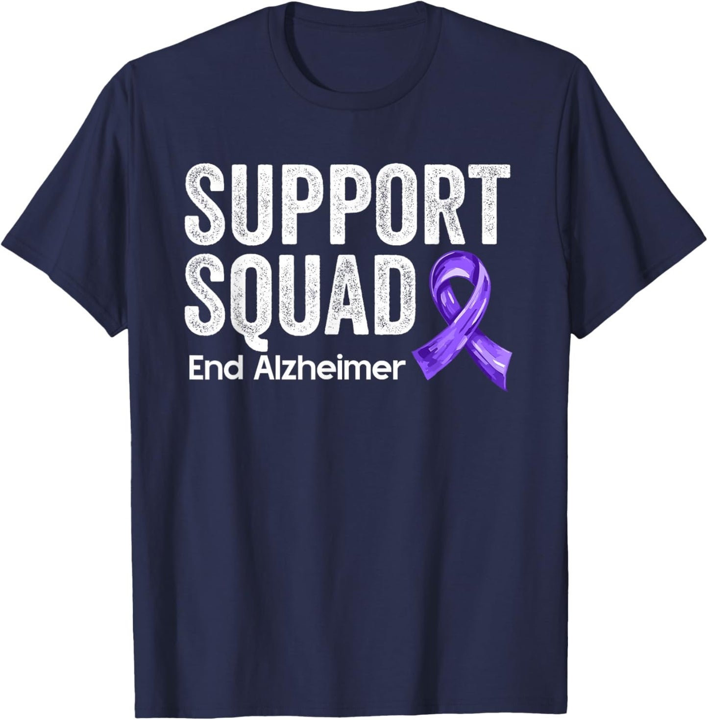 End ALZ Alzheimer's Awareness Dementia Support Squad Team T-Shirt - T-Shirt | Navy