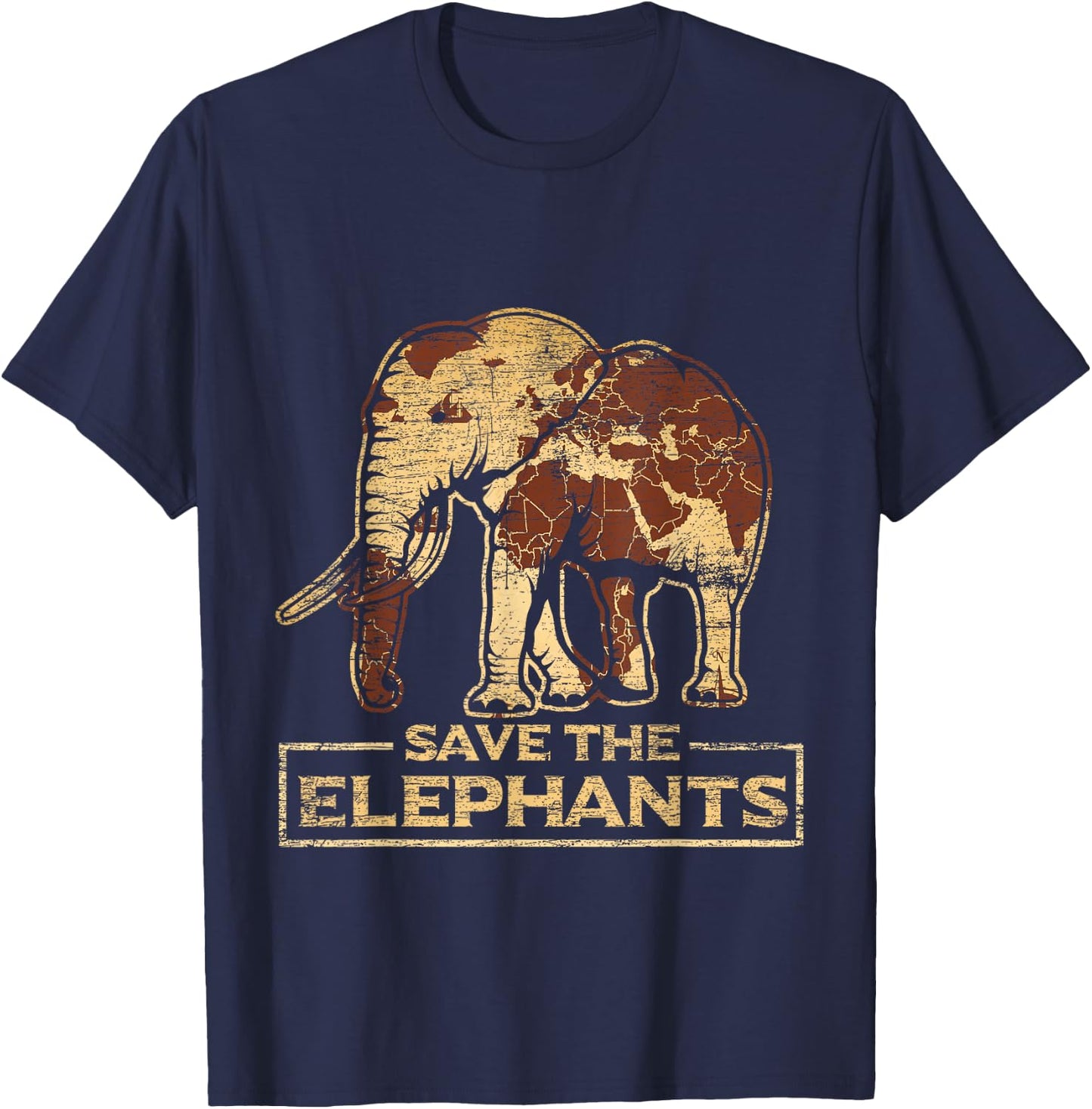 Save the elephants elephant T-Shirt - T-Shirt | Navy