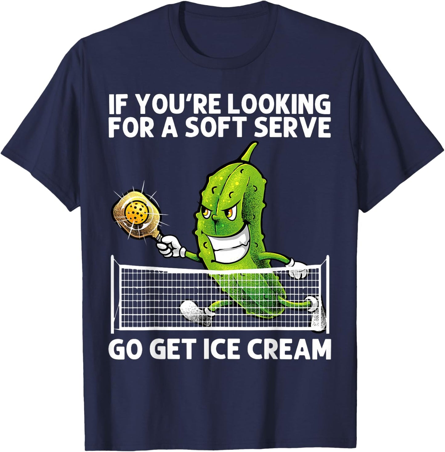 Pickleball Art Women Grandpa Gag Pickle Ball Player T-Shirt - T-Shirt | Navy