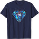 Diamond Galaxy Universe Infinity Love Infinity Symbol T-Shirt - T-Shirt | Navy