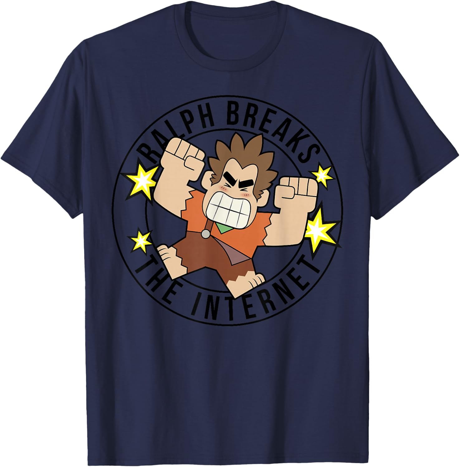 Disney Wreck It Ralph 2 Breaks The Internet Graphic T-Shirt - T-Shirt | Navy
