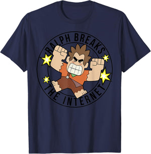 Disney Wreck It Ralph 2 Breaks The Internet Graphic T-Shirt - T-Shirt | Navy