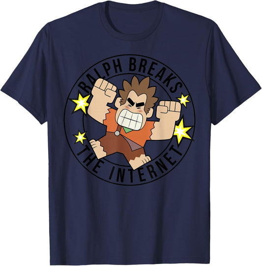 Disney Wreck It Ralph 2 Breaks The Internet Graphic T-Shirt - T-Shirt | Navy