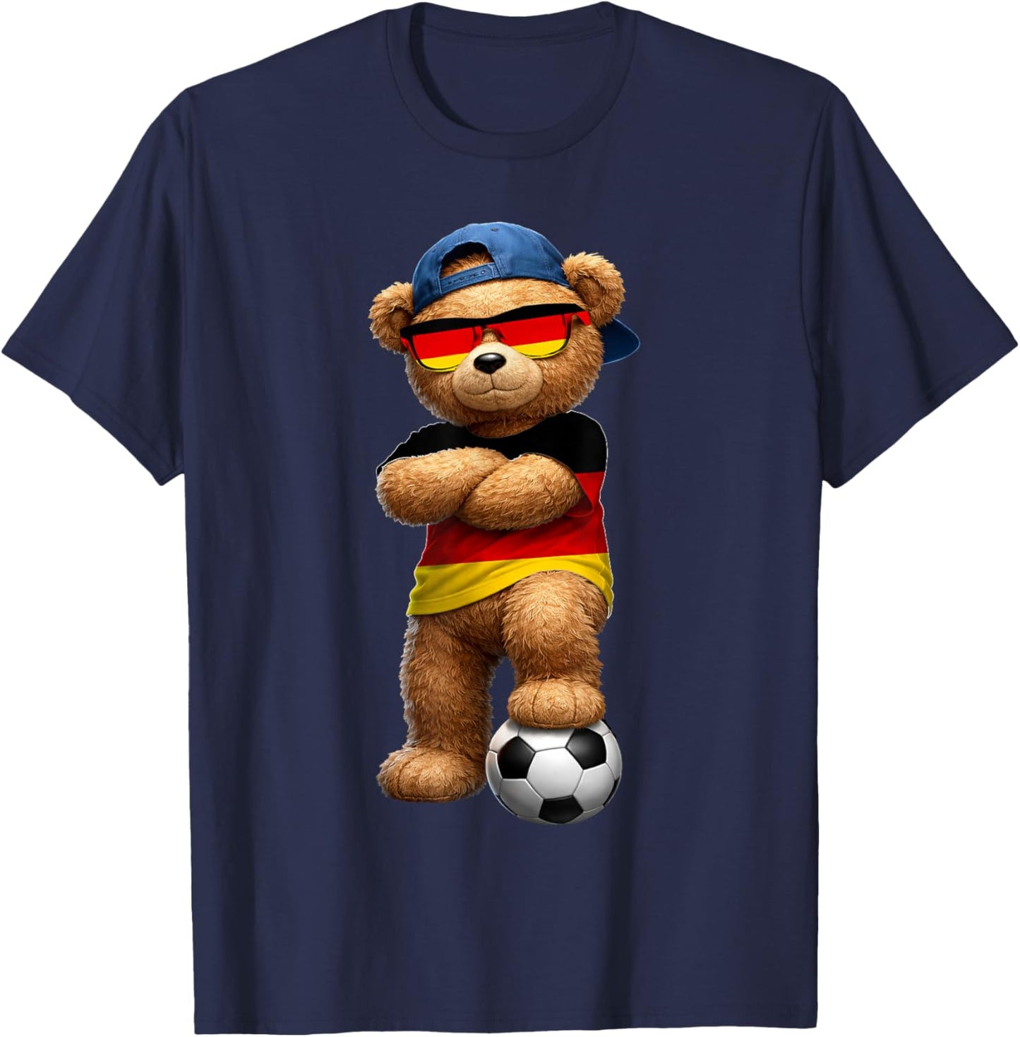 German Flag Teddy Player Sports Outfit for Germany T-Shirt - T-Shirt | Navy