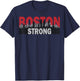 Boston Strong Vintage Boston City Skyline T-Shirt - T-Shirt | Navy