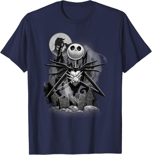 Disney - Nightmare Before Christmas Jack Night Scene T-Shirt - T-Shirt | Navy