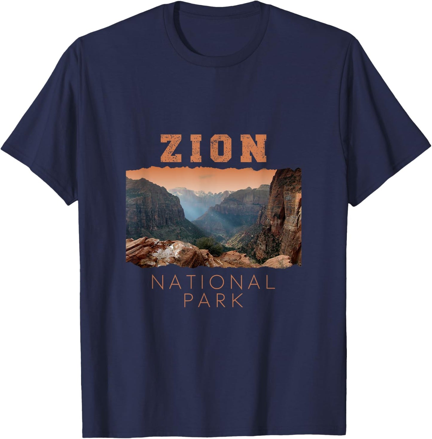 Zion Canyon National Park Utah in United States T-Shirt - T-Shirt | Navy