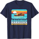 Retro Bahamas Swimming Pig Funny Vintage Feral Hog Beach T-Shirt - T-Shirt | Navy