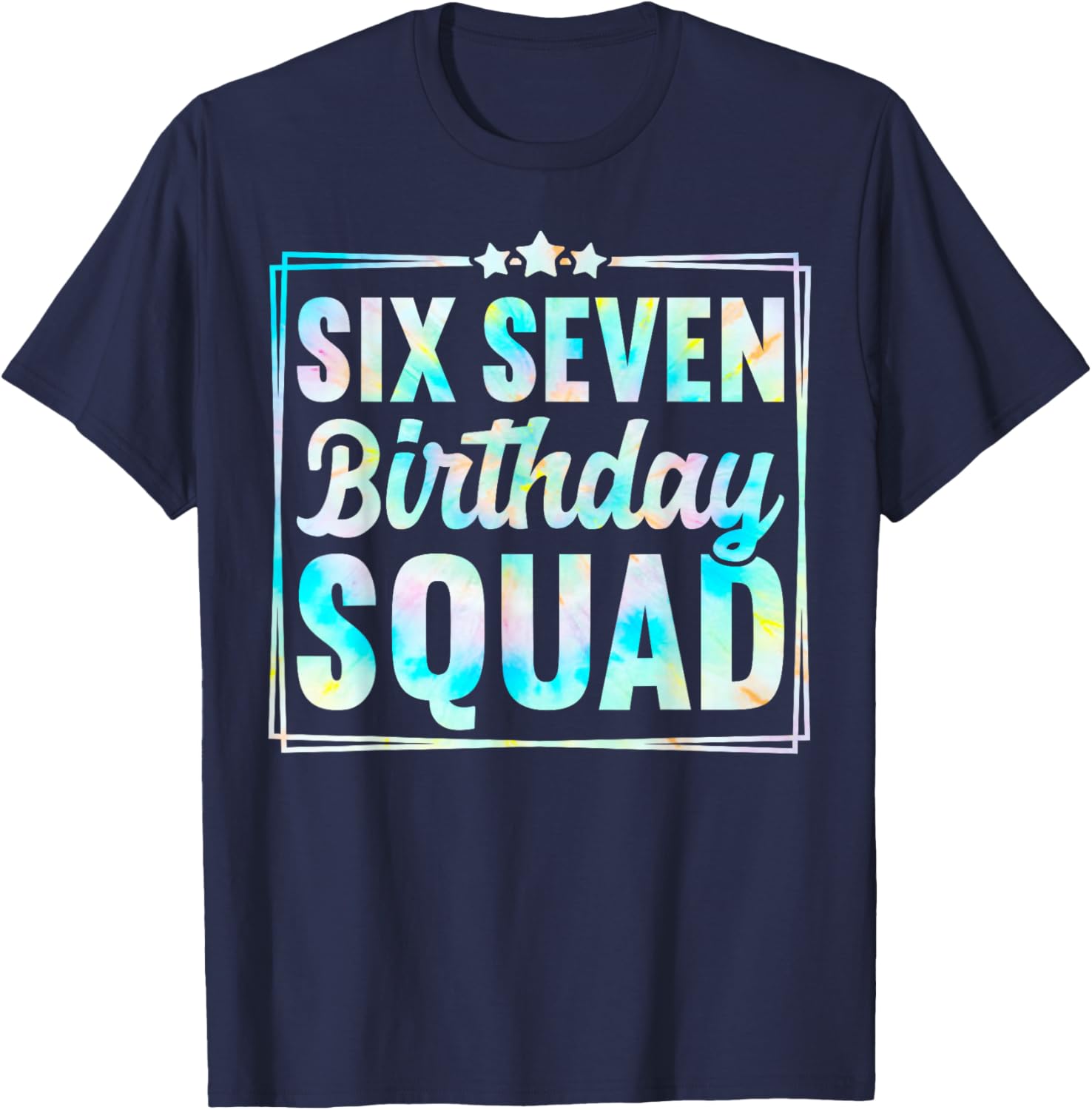 67 Birthday Squad Funny Six Seven Meme Kids Birthday Party T-Shirt - T-Shirt | Navy